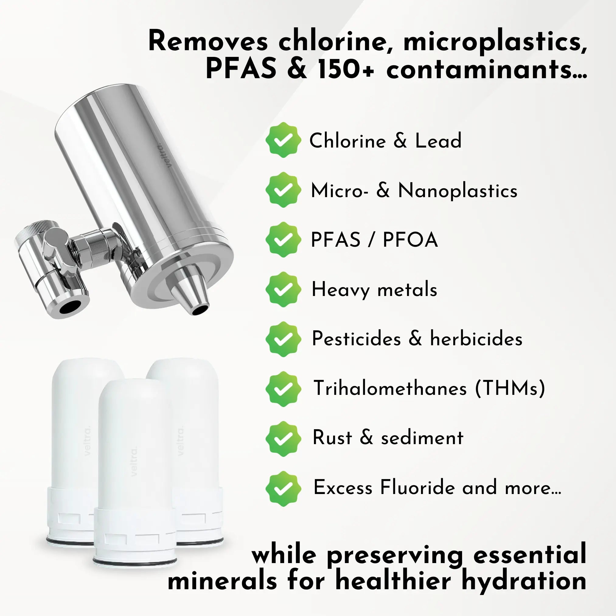 Veltra AquaPure Tap Water Purifier Replacement Filters