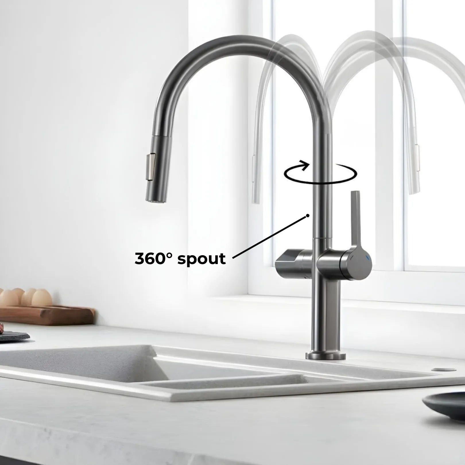 Tume Pull-Down Kitchen Tap with Temperature Display