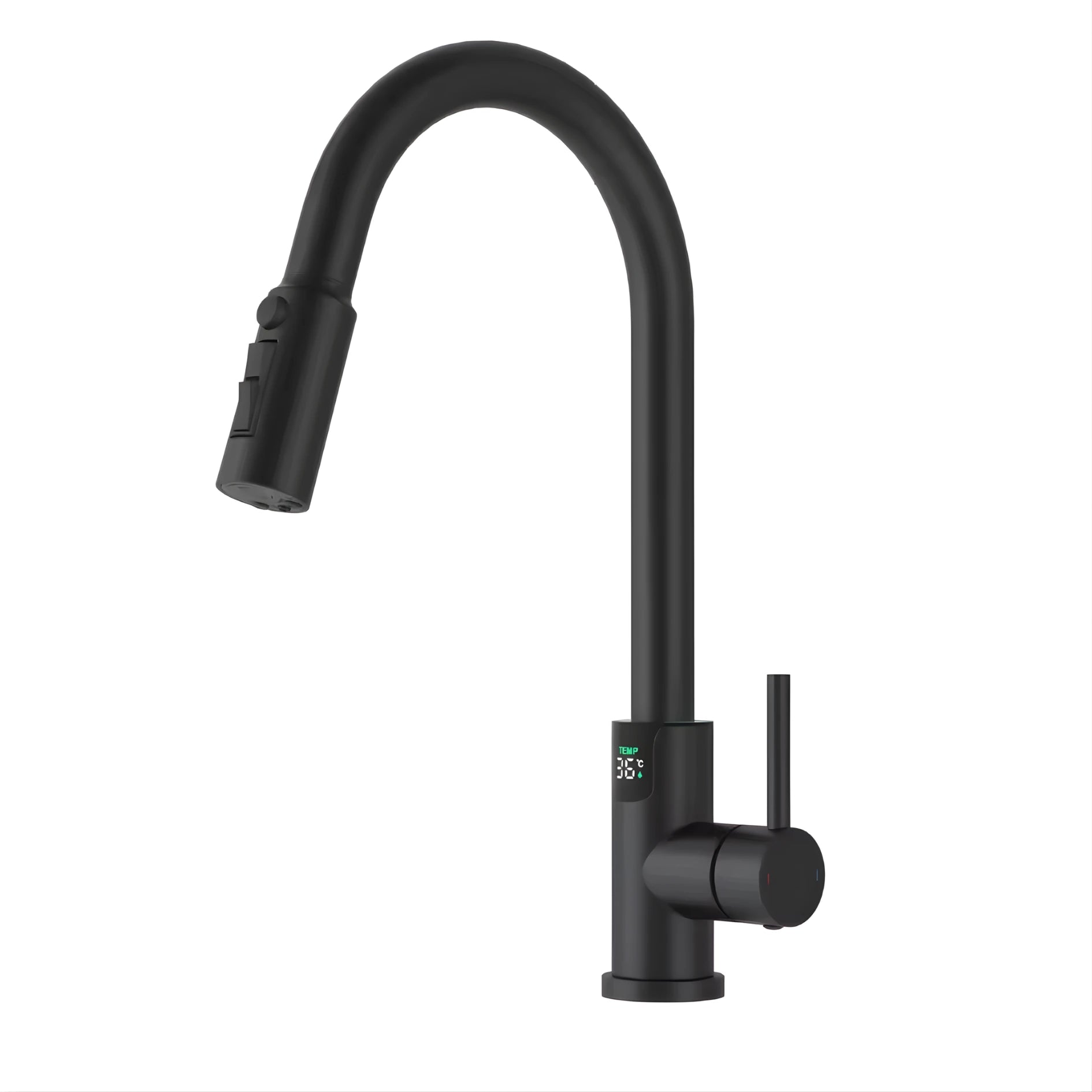 Mulle Pull-Down LED Temperature Display Kitchen Tap