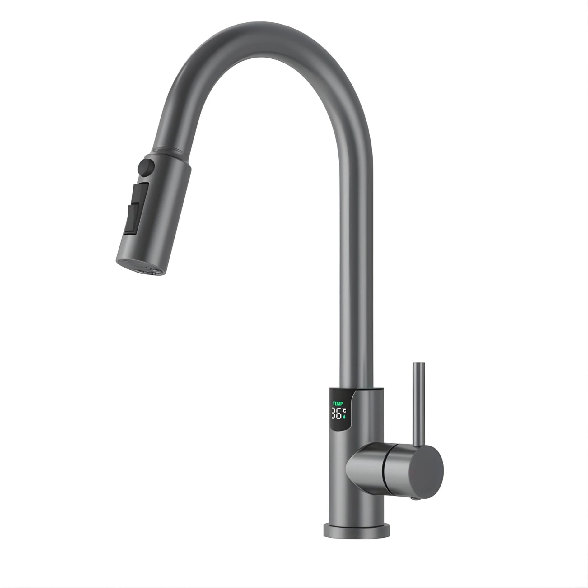 Mulle Pull-Down LED Temperature Display Kitchen Tap