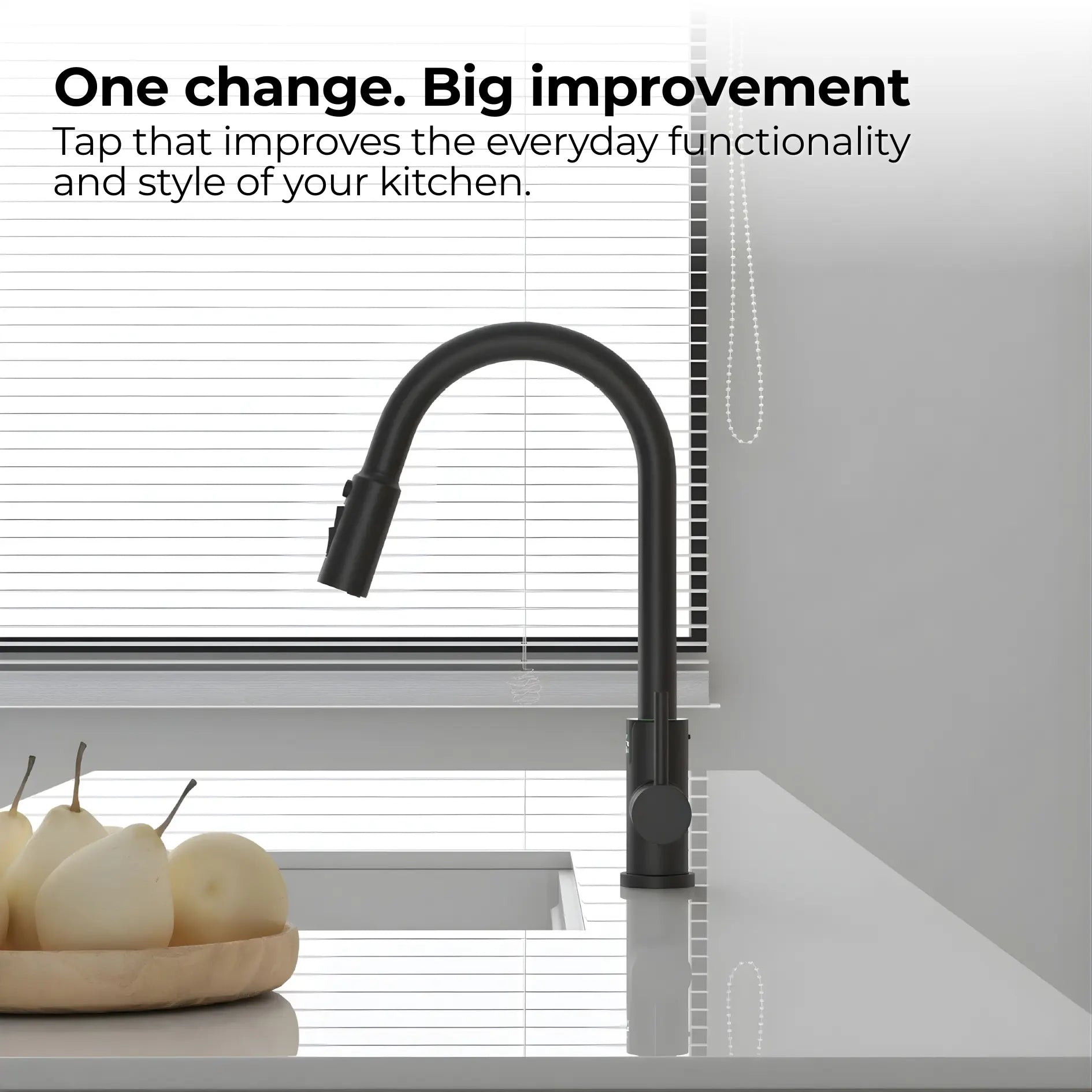 Mulle Pull-Down LED Temperature Display Kitchen Tap