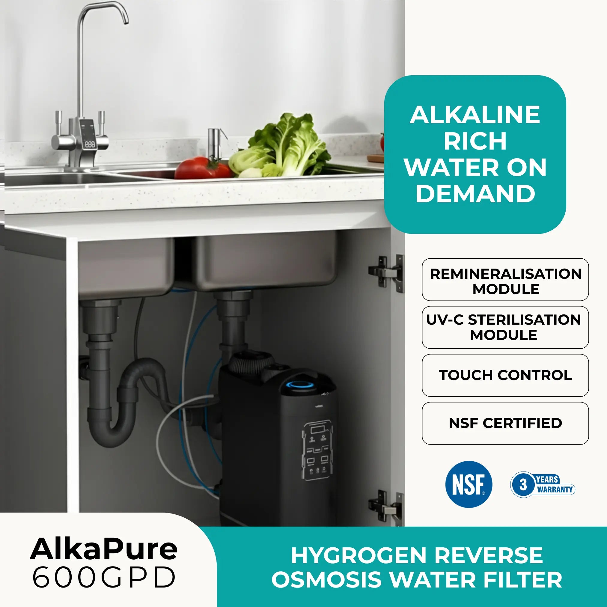 AlkaPure Hydrogen RO Water System