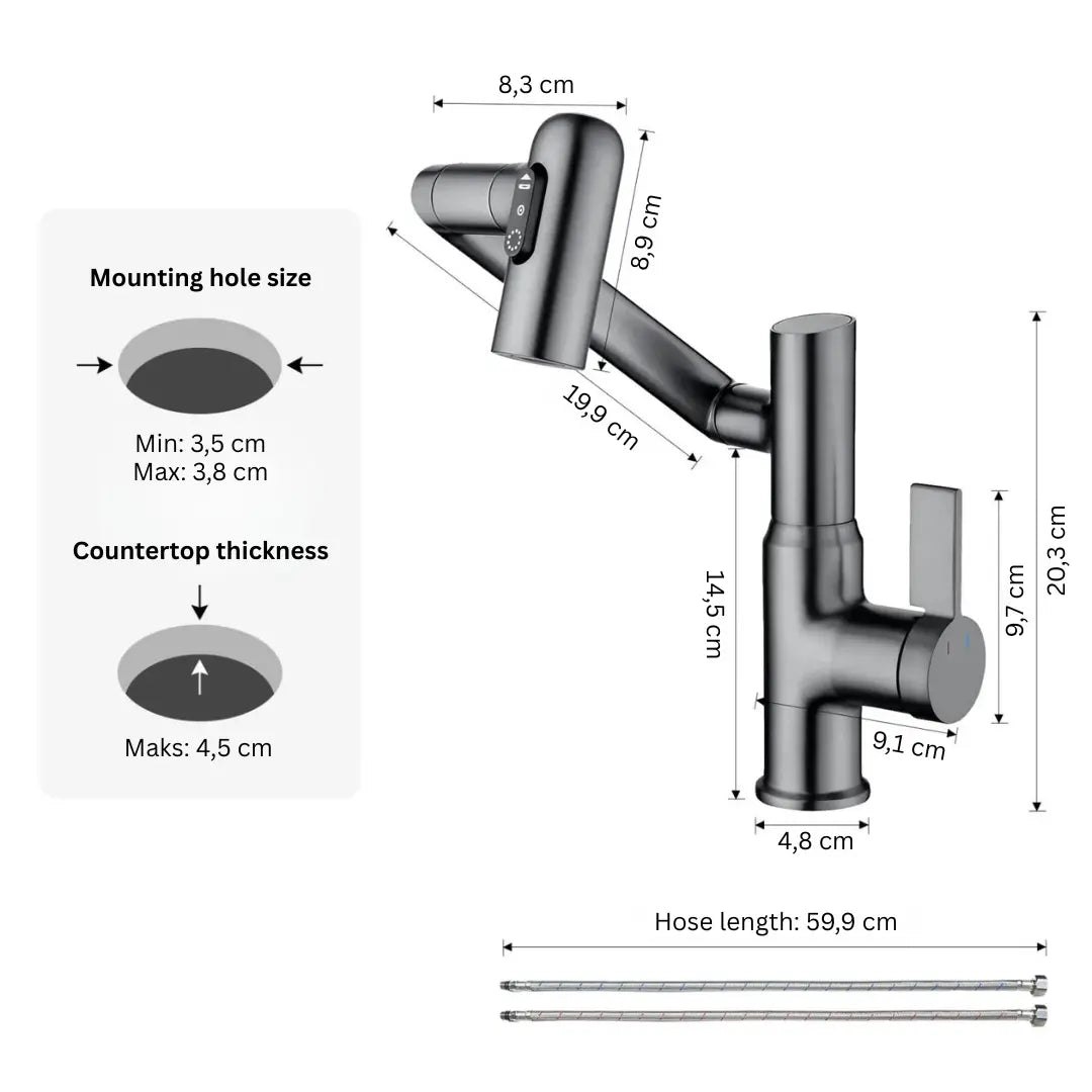 Smart 360° Tap with Temperature Display