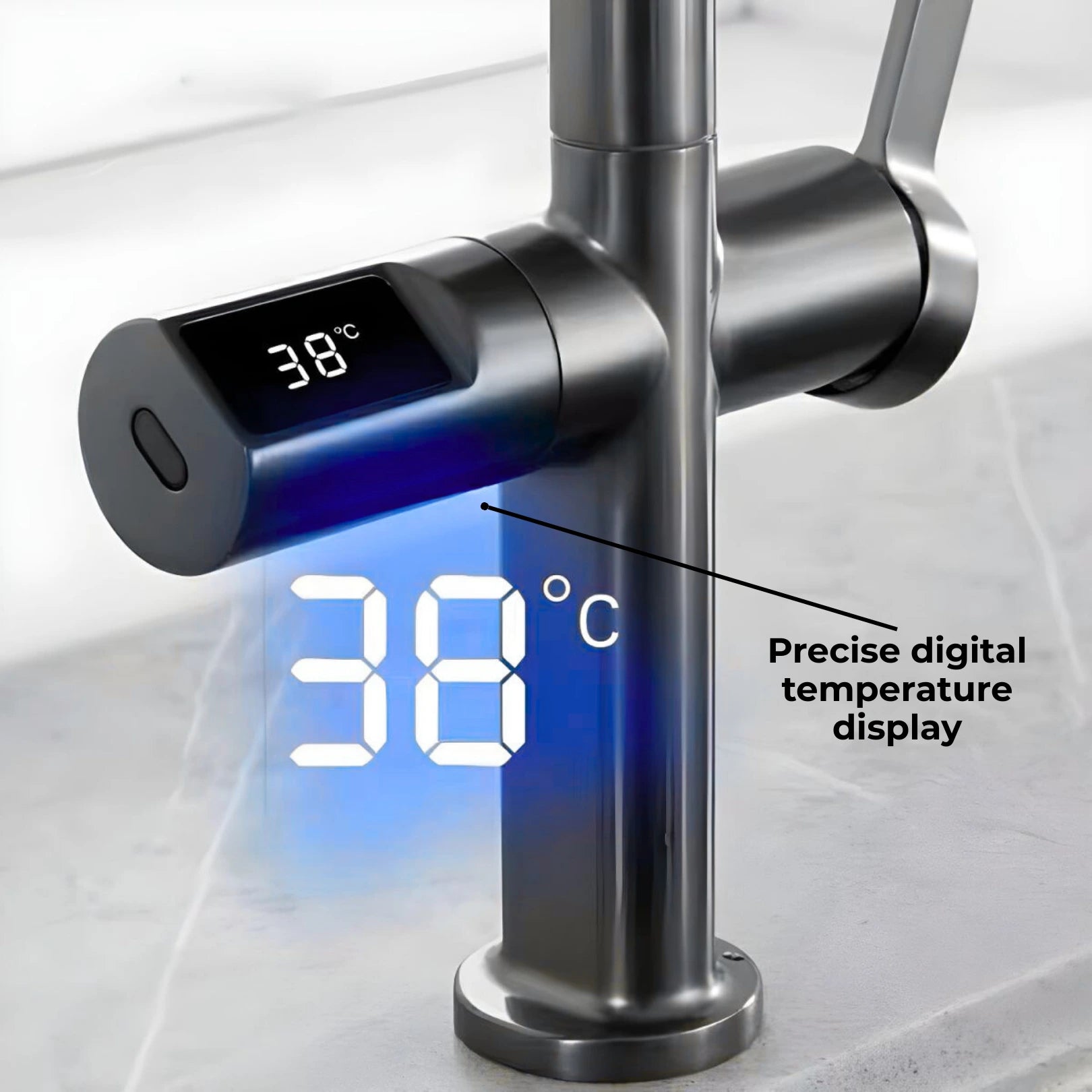 Tume Pull-Down Kitchen Tap with Temperature Display