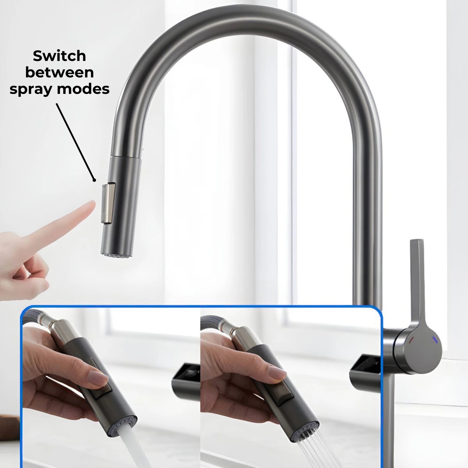 Tume Pull-Down Kitchen Tap with Temperature Display