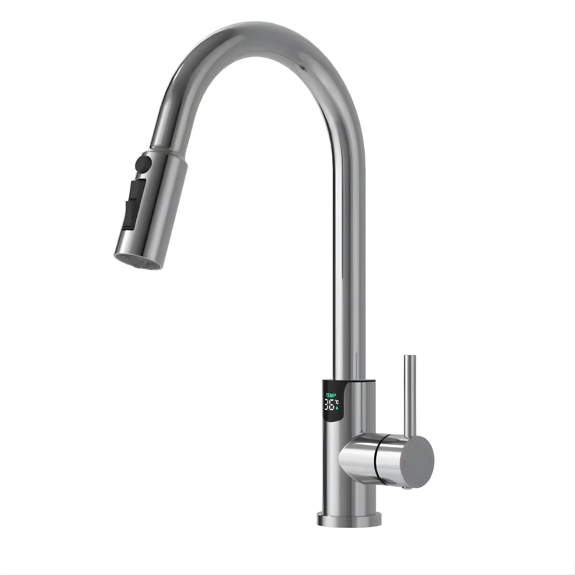 Mulle Pull-Down LED Temperature Display Kitchen Tap